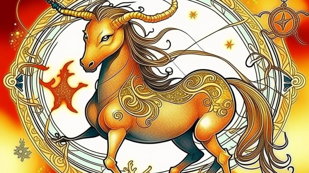 draw a Sagittarius according to the zodiac sign who was born in the year of the dragon