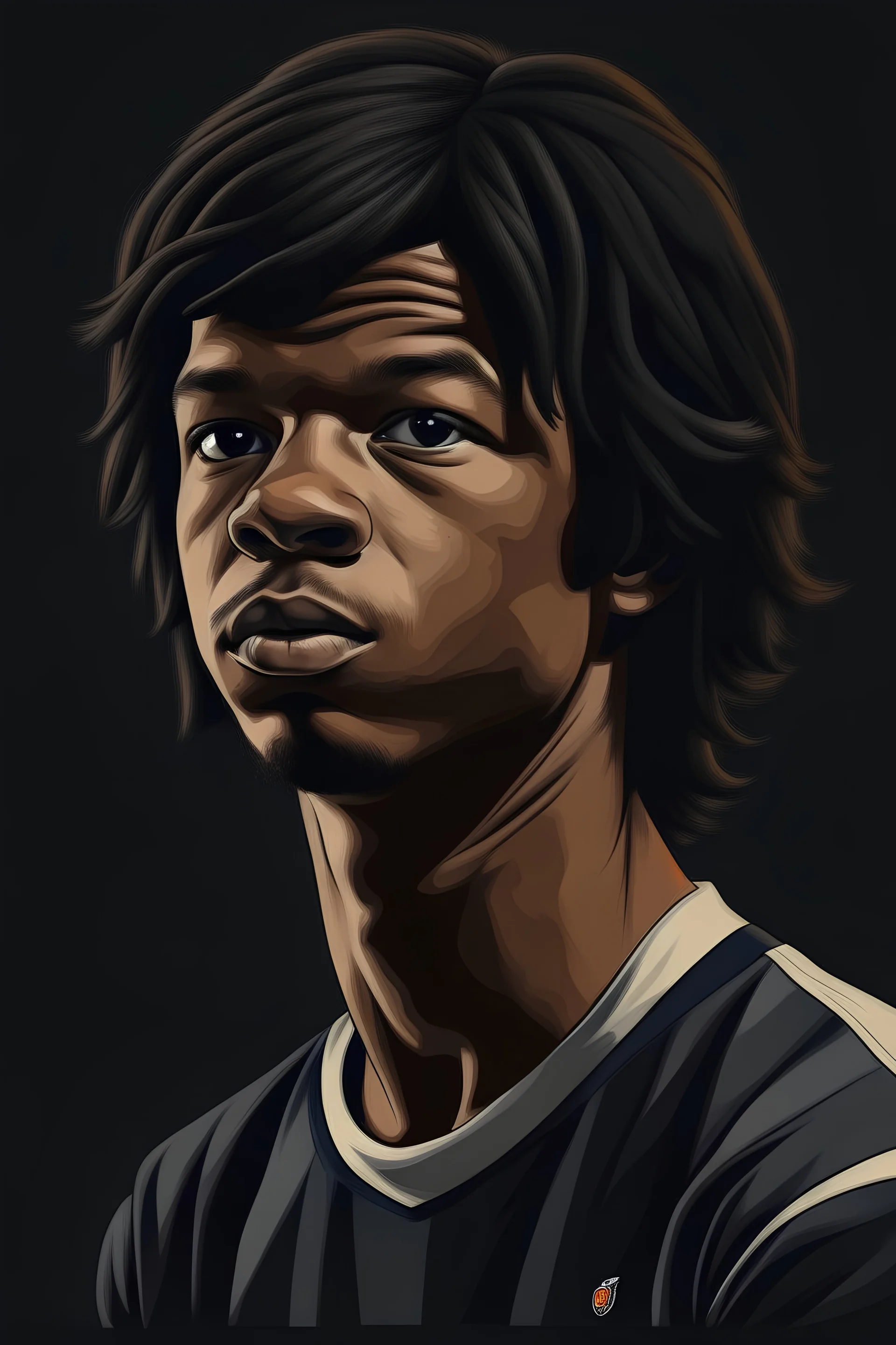 Nathan Ake, art, illustration, painting, soccer, 32k uhd, energy-filled illustrations, alasdair mclellan, sharp focus --style raw