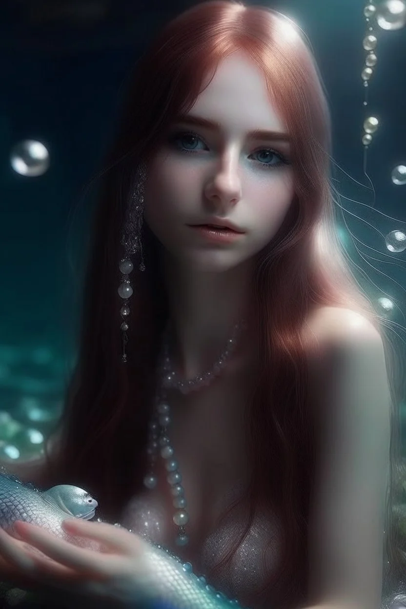 mermaid royal withe shining pearl ethereal blur