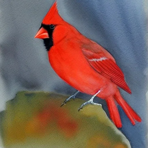 northern cardinal watercolor