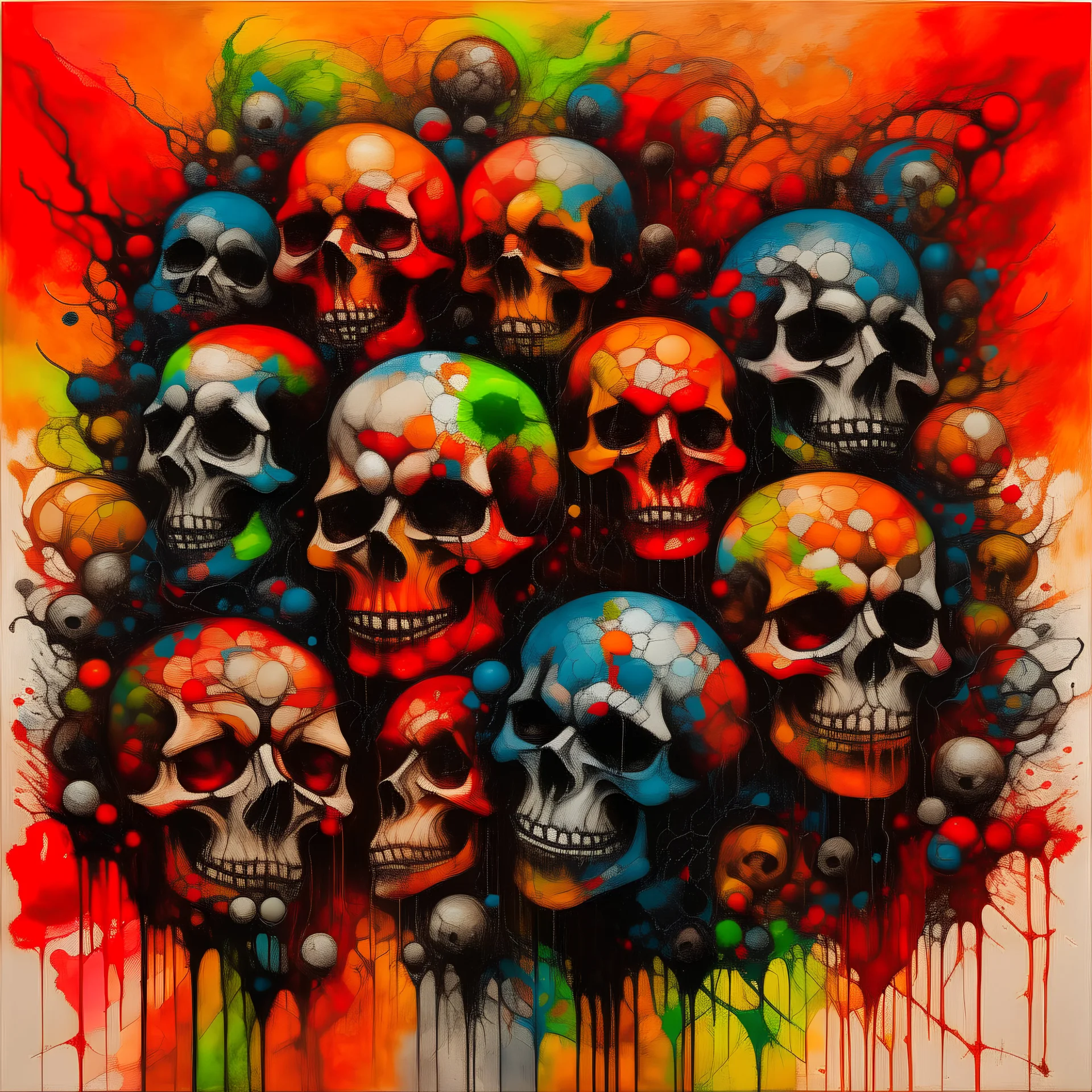 Seven days to death abstract art
