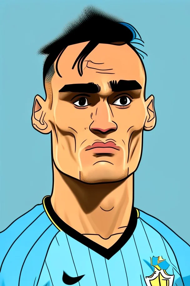 Lautaro Martinez Argentine football player , cartoon 2d