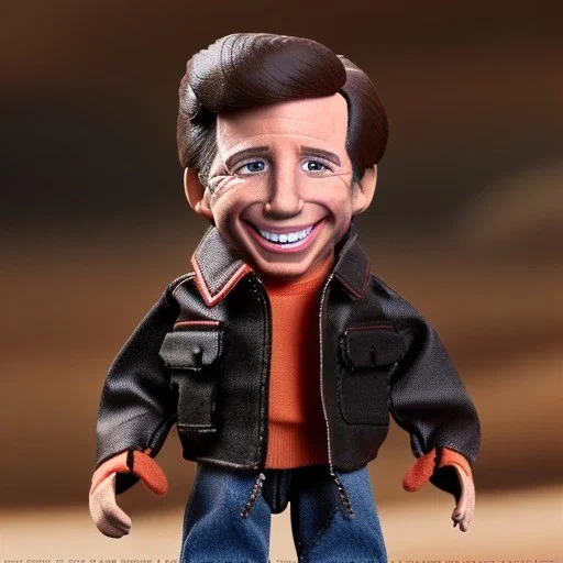 wide view Fonzie toy Action figure doll 1977 realistic (thumbs-up) (face) rayban grin, fonzarelli