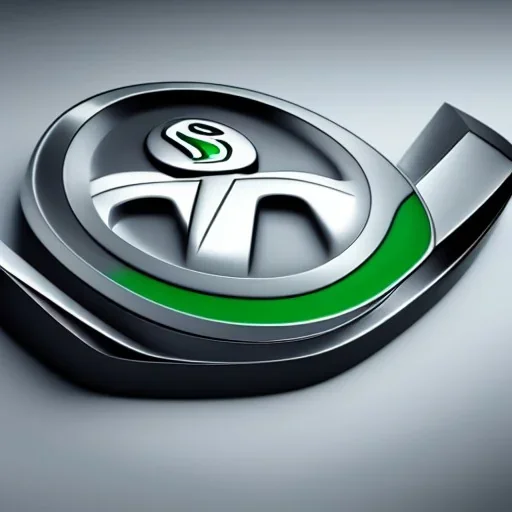 skoda car brand logo futuristic