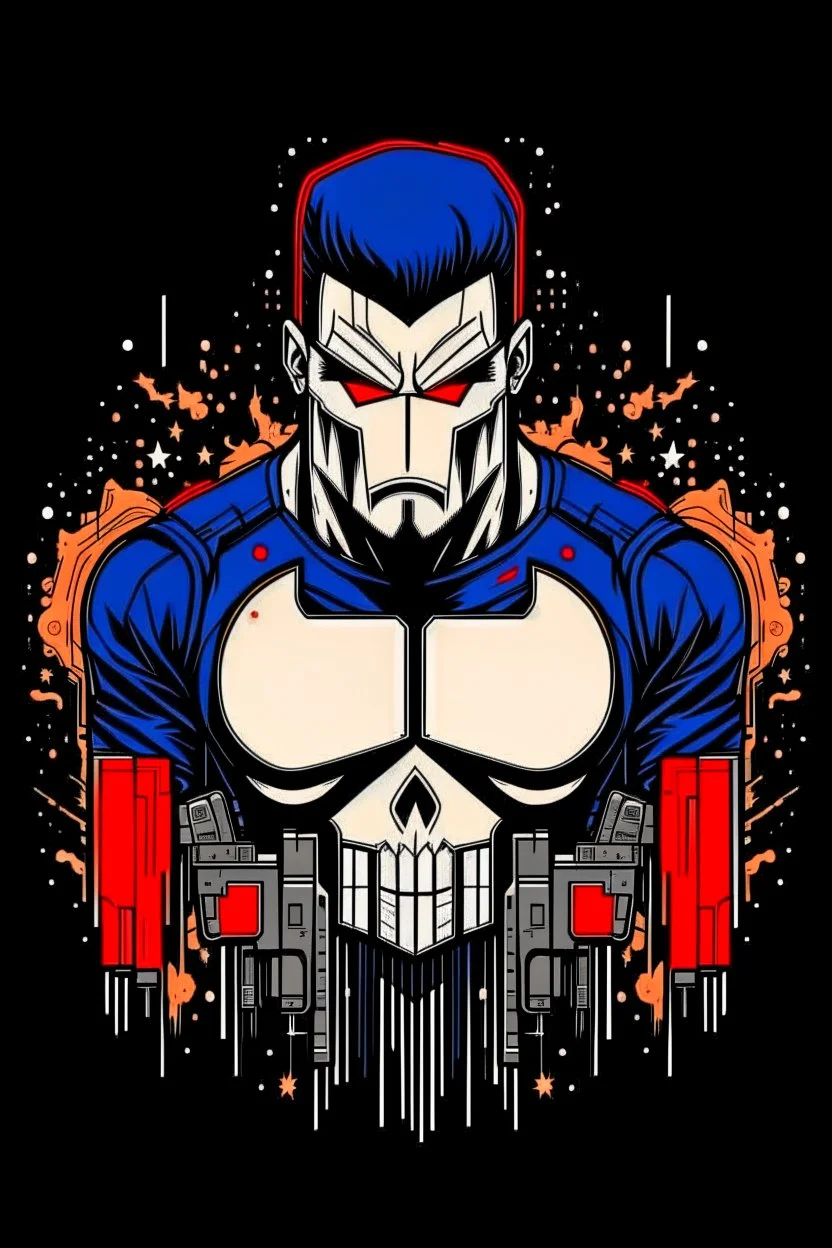 punisher sku;; GM hustler in the style of Hiroshi Nagai