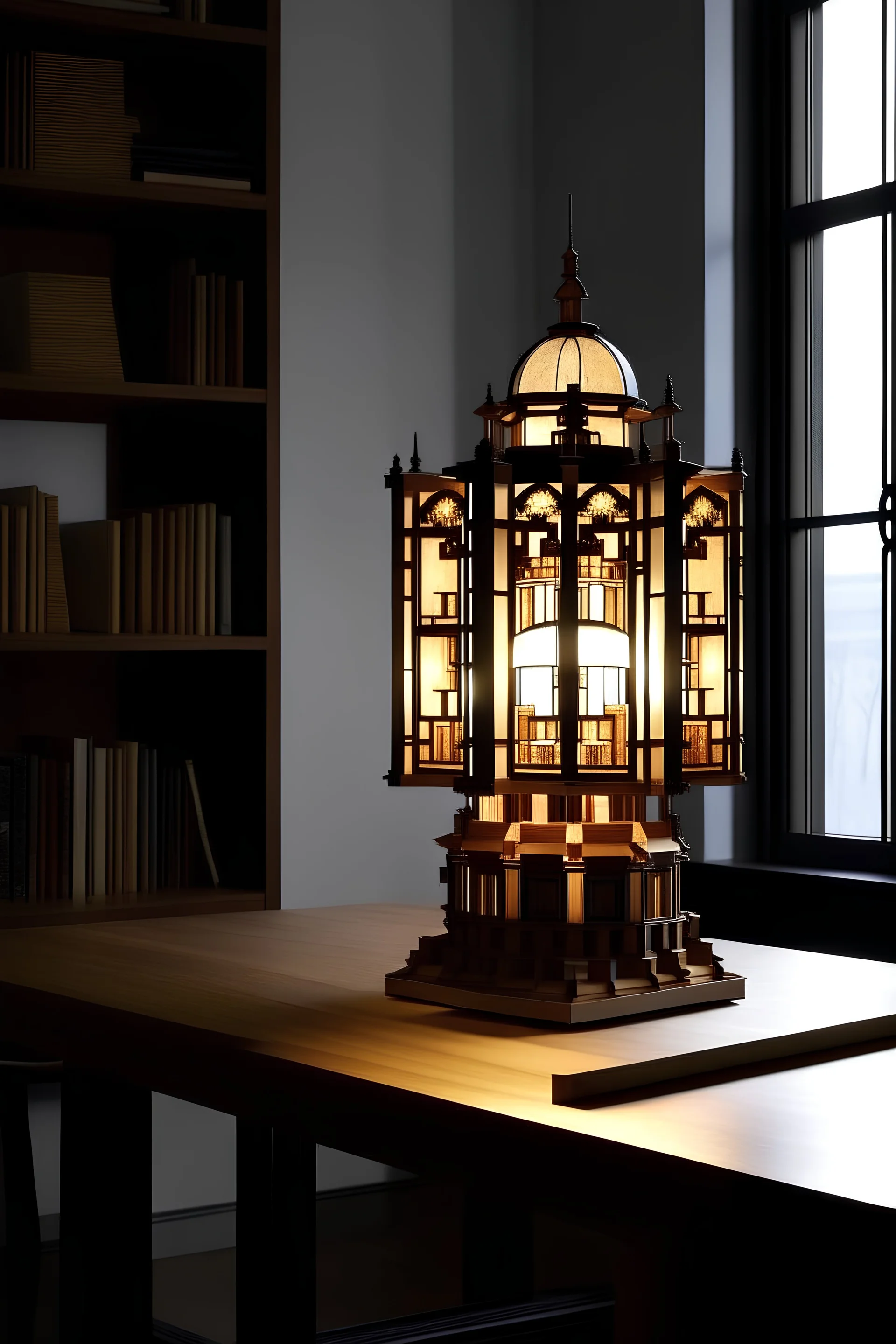 gaming table lamp inspired by palace, modern design,