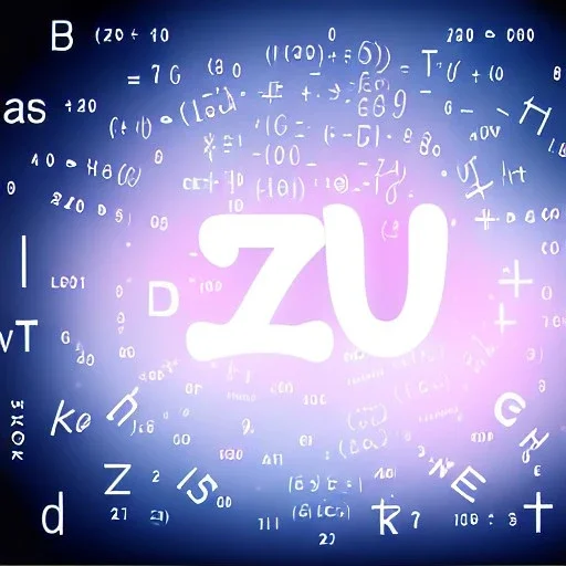 Random words letters, numbers and equations floating in the air at random rotations, location and sizes of arial font, white glow on a dark sky