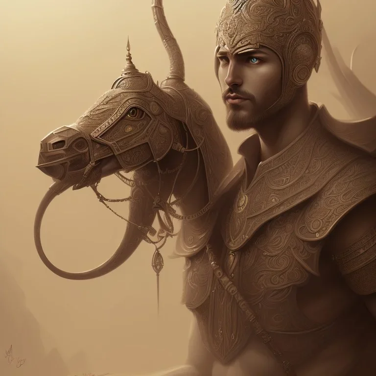  intricate, sharp focus, illustration, highly detailed, digital painting, concept art, matte, Arabian Knight man