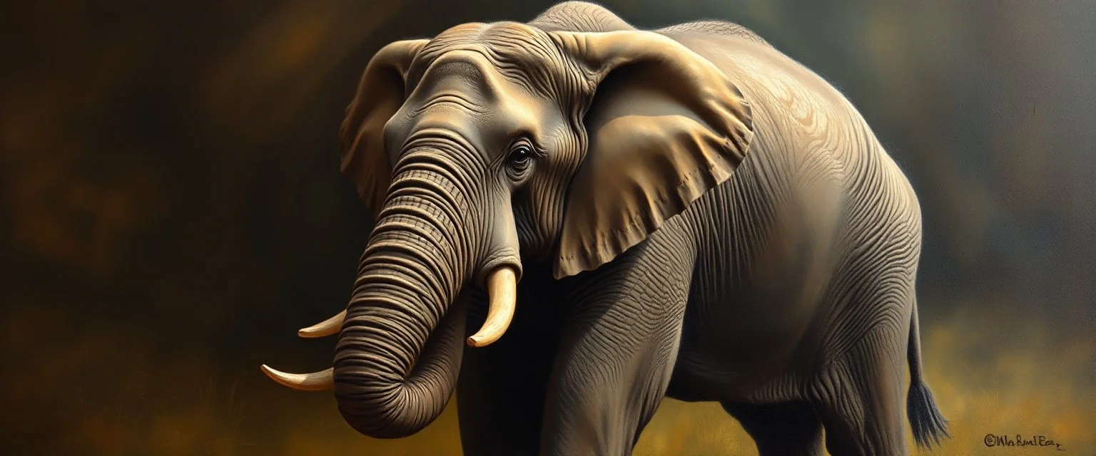 master oil painting by Rembrandt, good afternoon bitch bear ant eater elephant