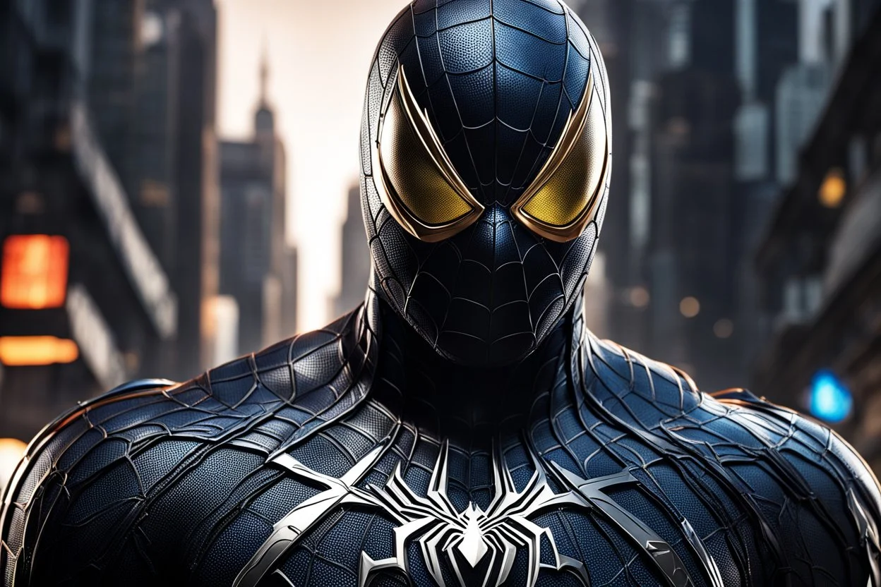 Spider man in 8k solo leveling shadow artstyle, symbiote them, assassin hod custom, intricate details, highly detailed, high details, detailed portrait, masterpiece,ultra detailed, ultra quality