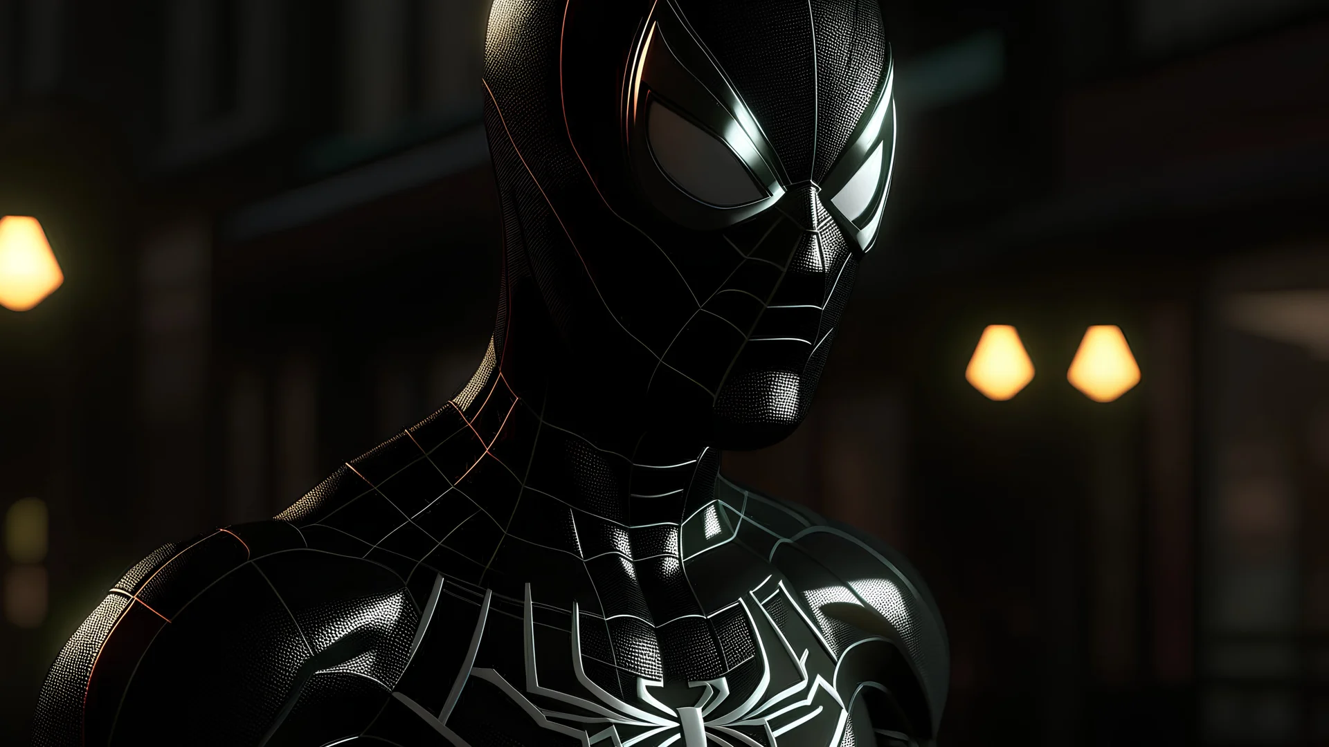 spider-man, blacksuit, face, marvel comics, photorealism, hdr, 16k, octane effect, unreal engine, cinema 4d, POTRAIT