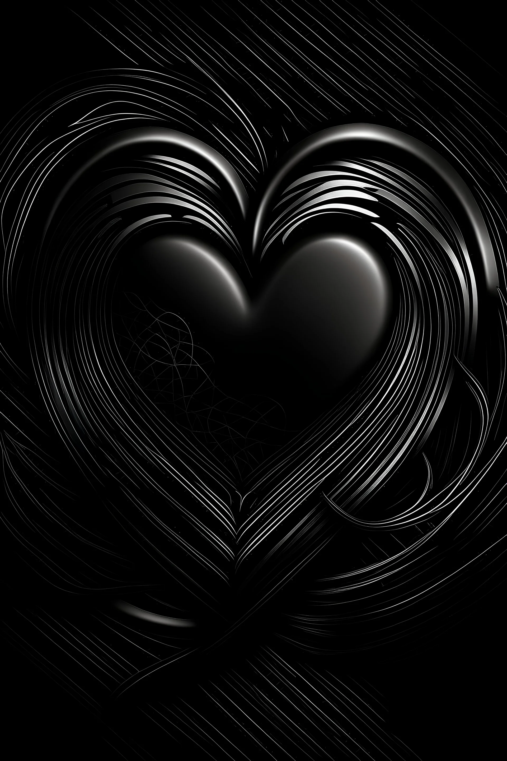 black open heart outline in background should be white