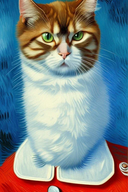 Portrait of a cat by Van Gogh