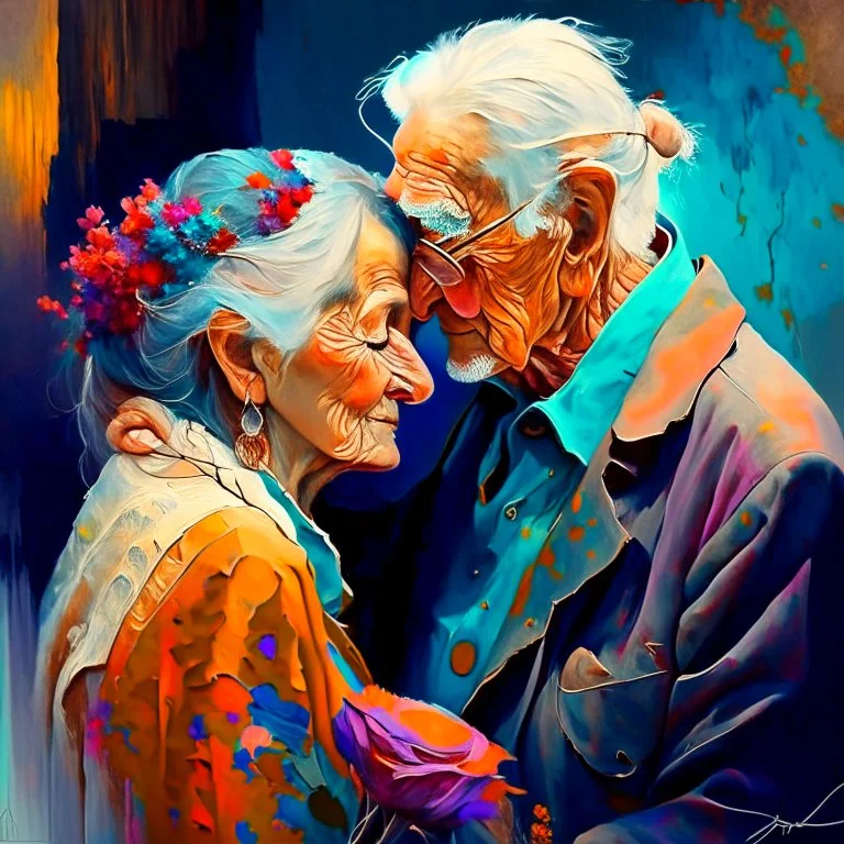 Sweet Beautiful older couple Modifiers: oil on canvas beautiful imperial colors crisp quality colourful ashley wood megan duncanson Daniel Gerhartz