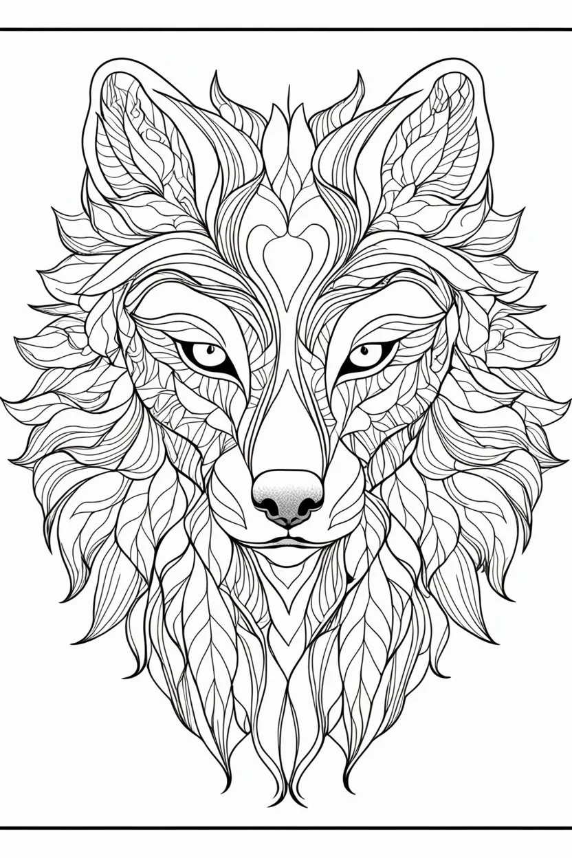 Portrait of a gentle woman in a lively field of marigolds, mature coloring artwork, contour, vector, clean line art, white background, detailed, black and white, in the style of kalamkari design