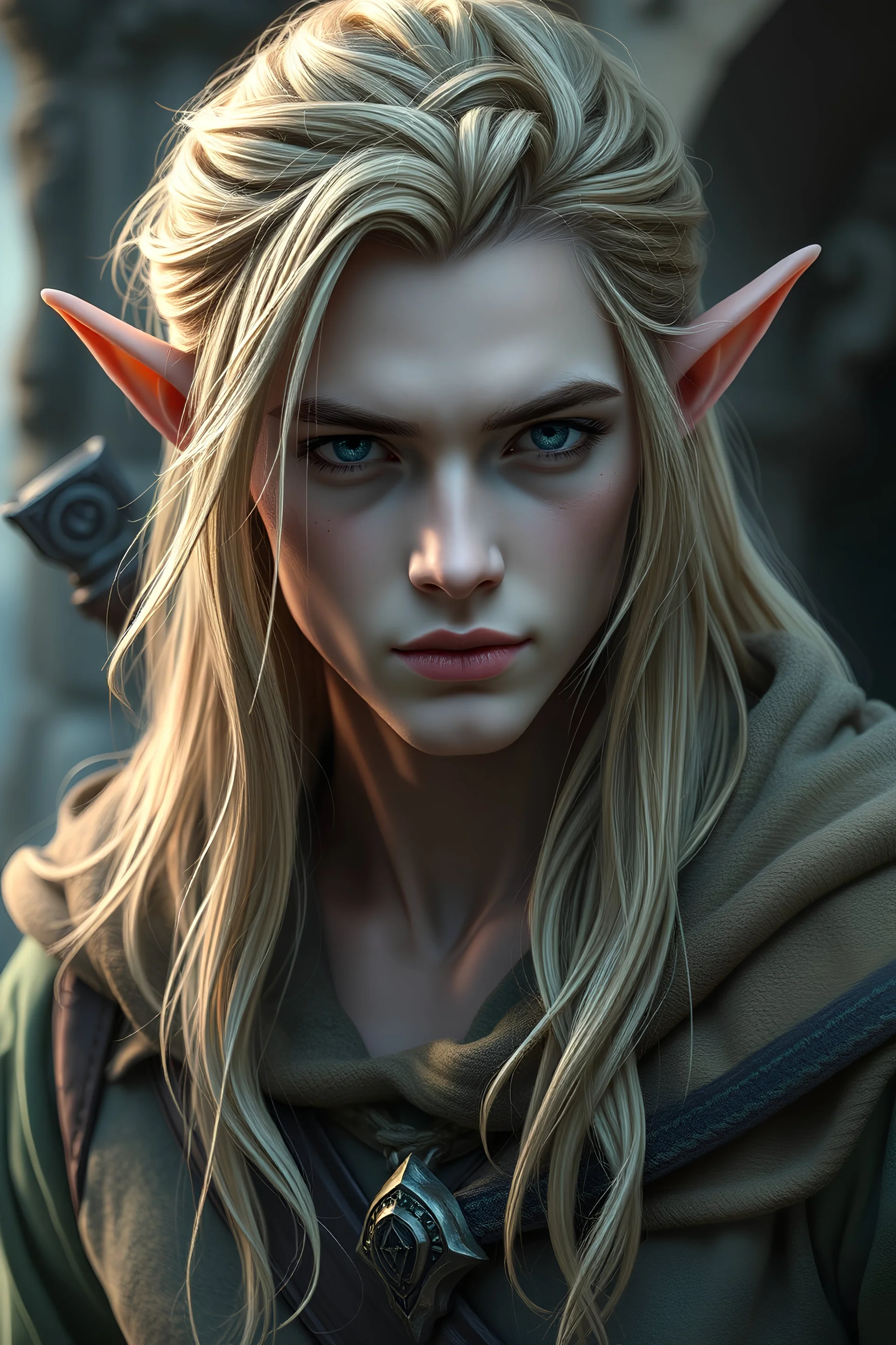 Male elf ash blonde hair