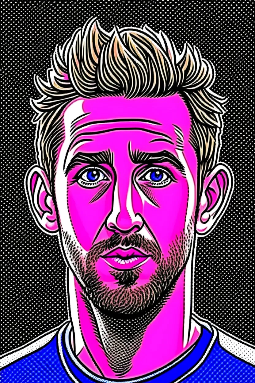 Craig Dawson British soccer player cartoon 2d