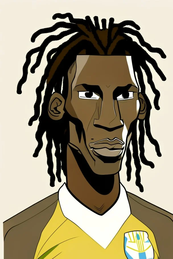 Nicolas Jackson Senegalese footballer ,cartoon 2d