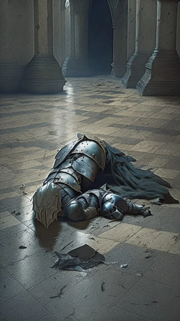 dead knight on the floor