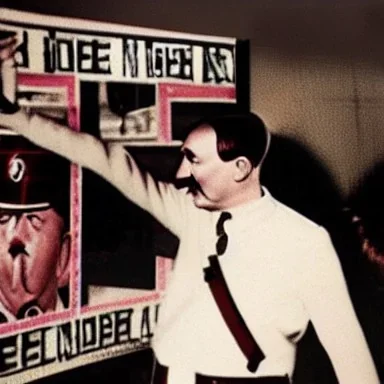 Hitler advertises his Nazi meal at mcdonalds