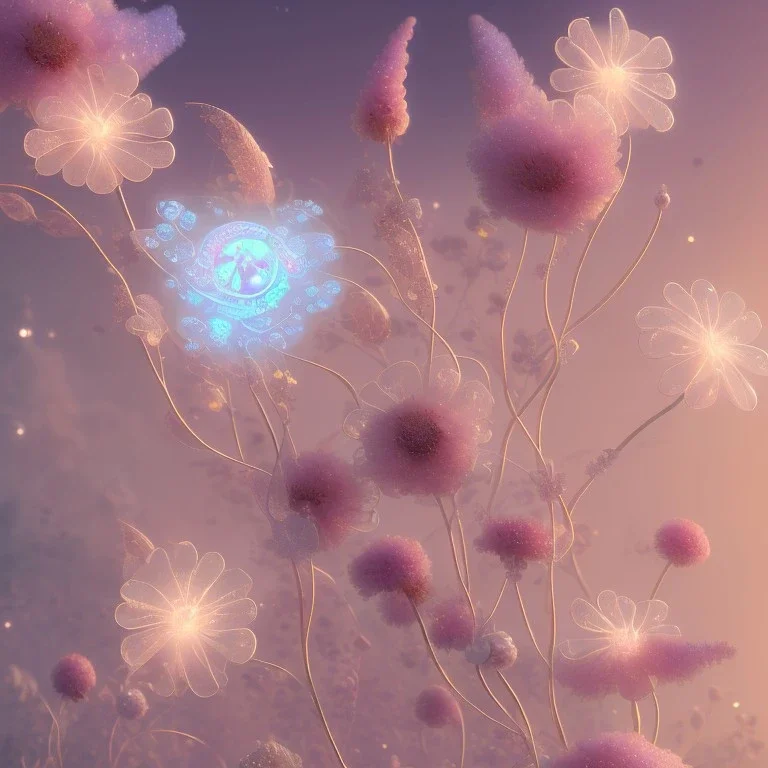 subtle transparent fairy flower in a galactic ambiance, delicate colors, in the foreground, full of details, smooth，soft light atmosphere, light effect，vaporwave colorful, concept art, smooth, extremely sharp detail, finely tuned detail, ultra high definition, 8 k, unreal engine 5, ultra sharp focus