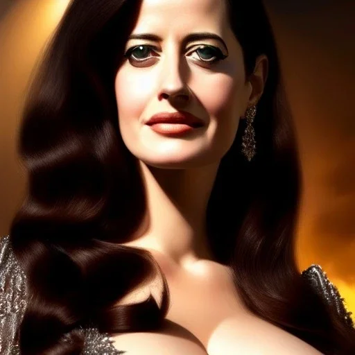 Ultra detailed fullbody Portrait in oil on canvas of beautiful busty Eva Green,extremely detailed digital painting,ultrarealistic skin, extremely detailed face, crystal clear eyes, mystical colors ,perfectly centered image, perfect composition, rim light, beautiful lighting,masterpiece ,8k, stunning scene, raytracing, anatomically correct, in the style of and robert e howard and Steve Jung and Wizyakuza and Ohrai Noriyoshi and Simon Bisley and uncannyknack.