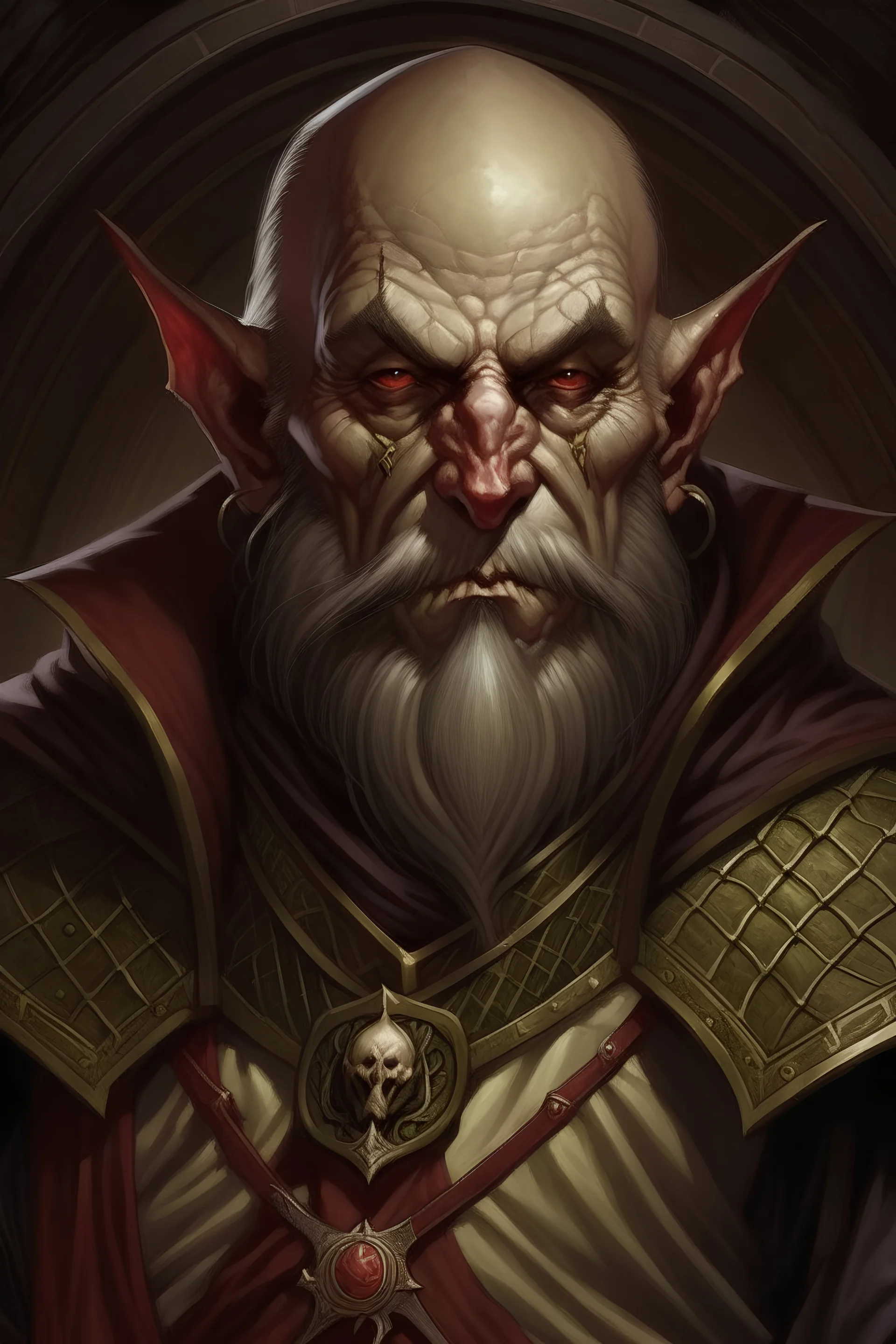 dungeons and dragons portrait of a dhampir