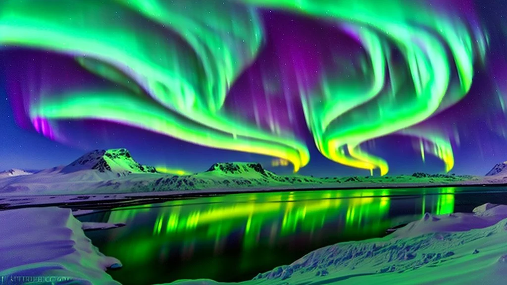 northern lights over alaska