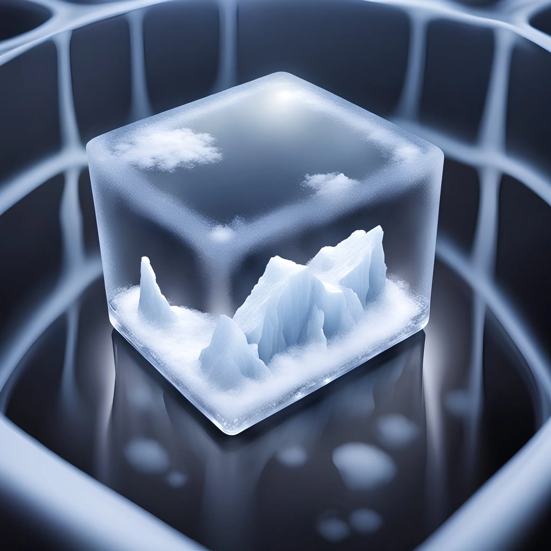 A WORLD INSIDE A CUBE OF ICE