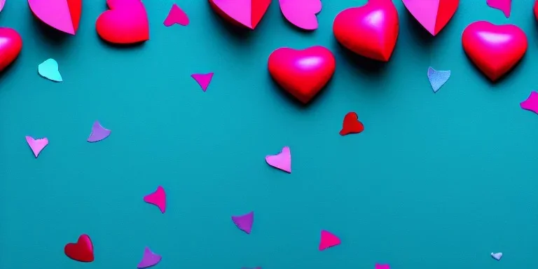 Valentines day background banner - abstract panorama background