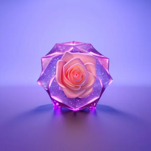 transparent multicolor crystal rose realistic,cinema lighting, unreal engine 5, cinema4d, octane render, hyperphotorealistic