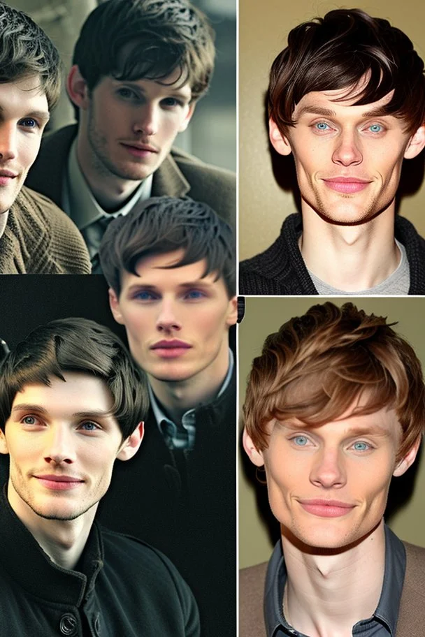 merthur colin morgan and bradley james