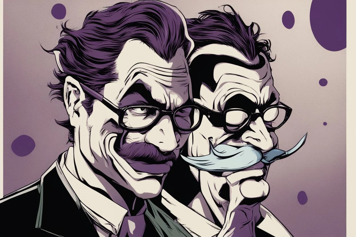 la gioconda con gli occhiali e i baffi