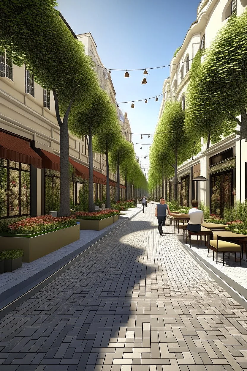 design of a pedestrian street environment in the romantic style