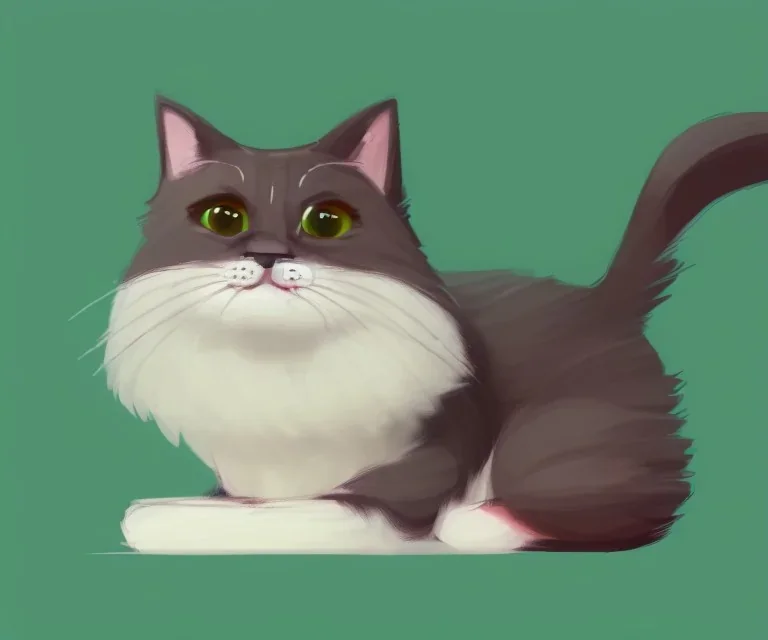 cute cat illustration isolated คมชัด