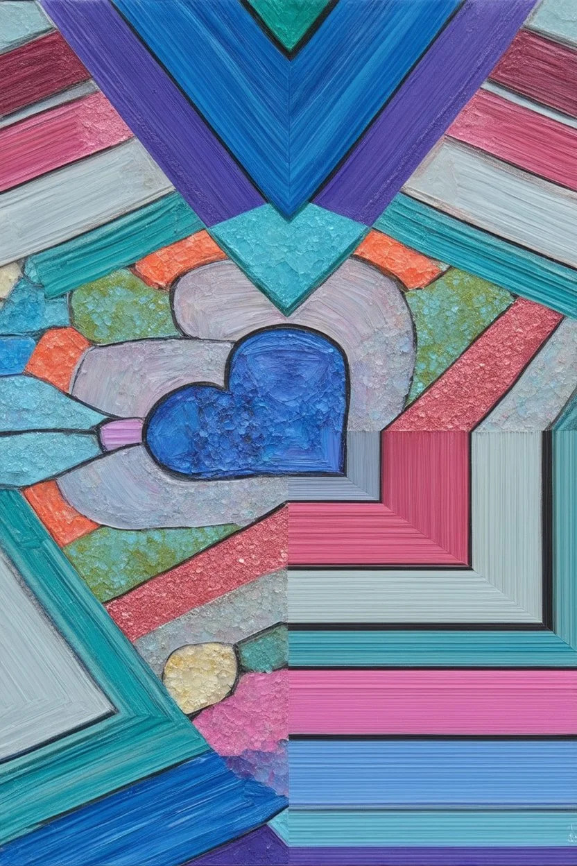 Love Blues; Jewel-like tones; Abstract Art
