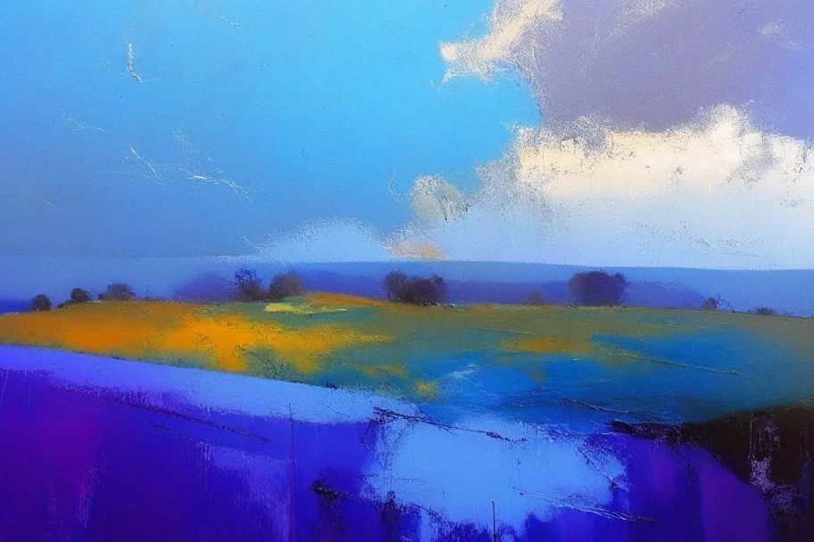 Shropshire landscape, style of Peter wileman
