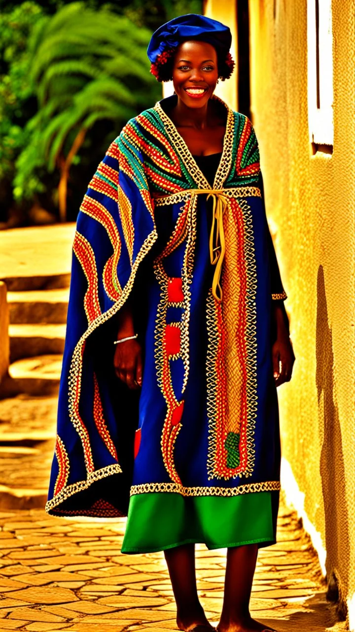 Embroidered cape verde, African style