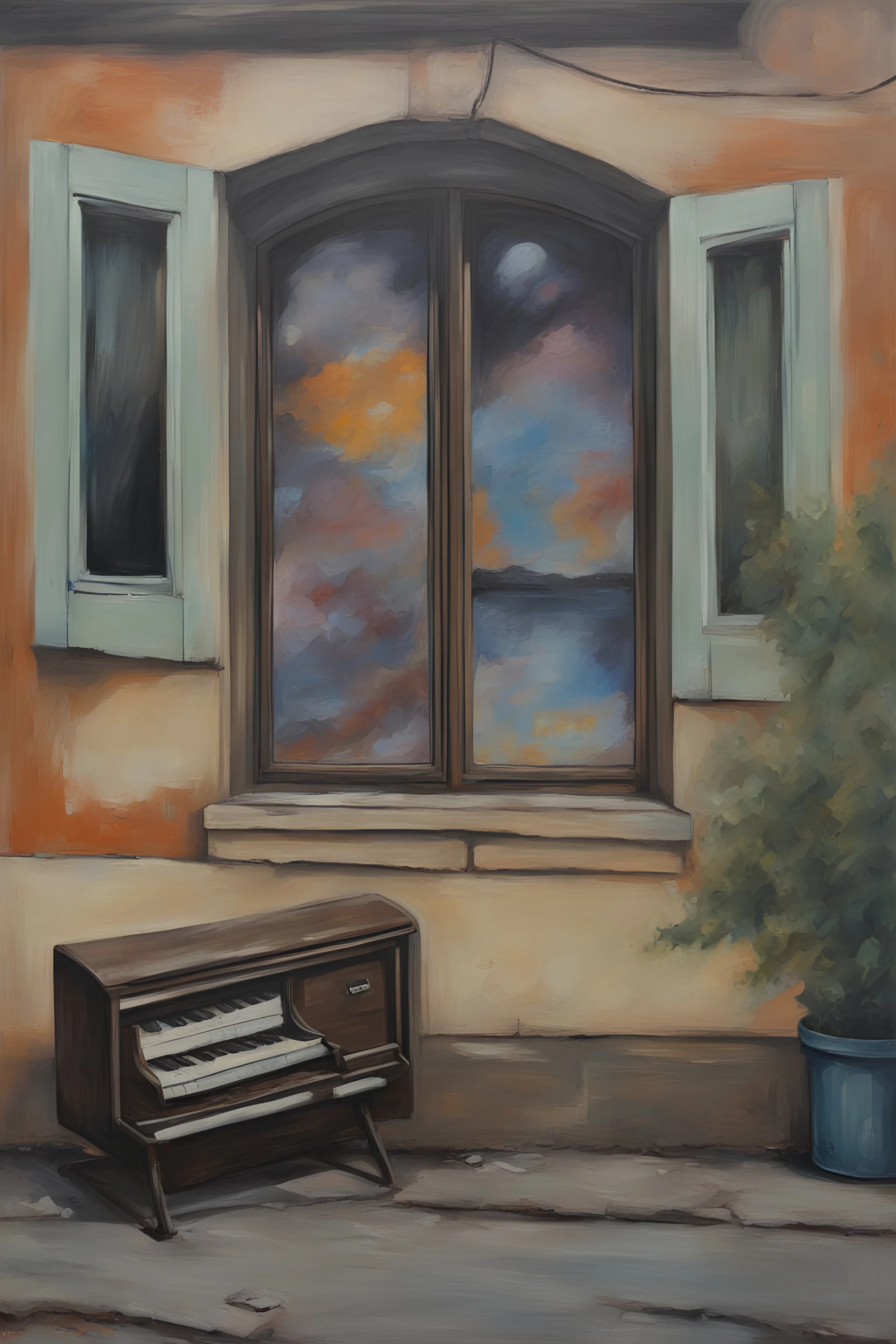 art, painting, street art, street, russian depression, music album, from the window, depression, russian 90