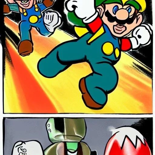 super mario fights the Master Chief