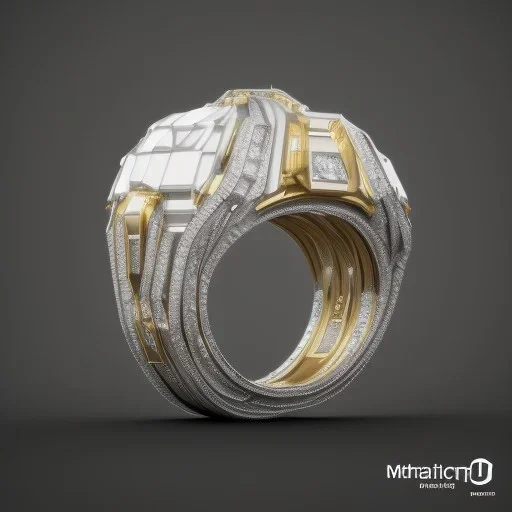 Parlayan gerçek Pırlantalı elmaslı mükemmel bir yüzük, octane render 8k