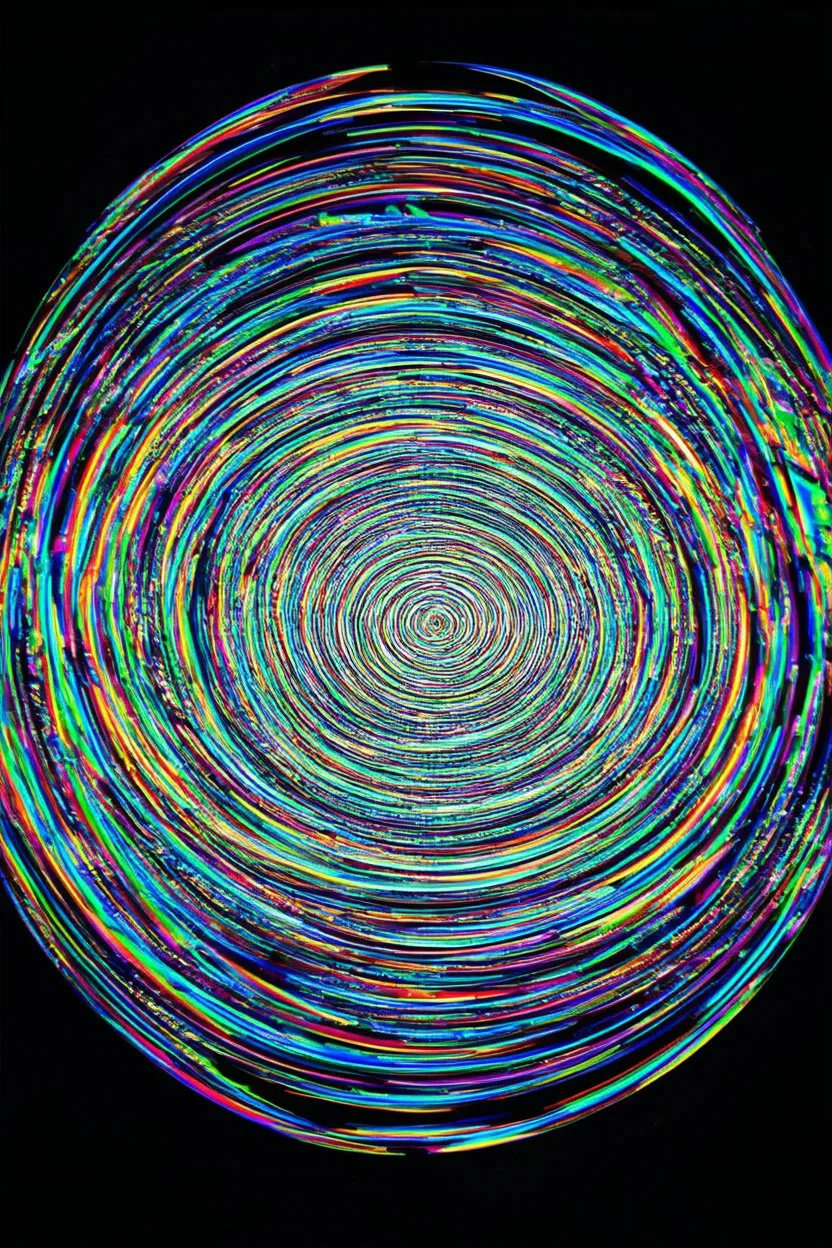 growth is a spiral process doubling back on itself; Symbolism with elements of prismatic optical art