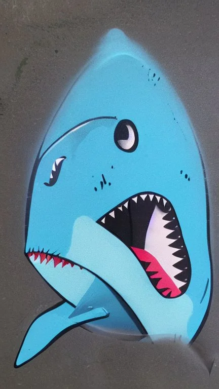 Spray paint shark