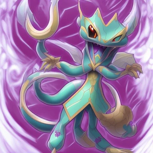 pokemon dragão roxo venenoso fofo chibi