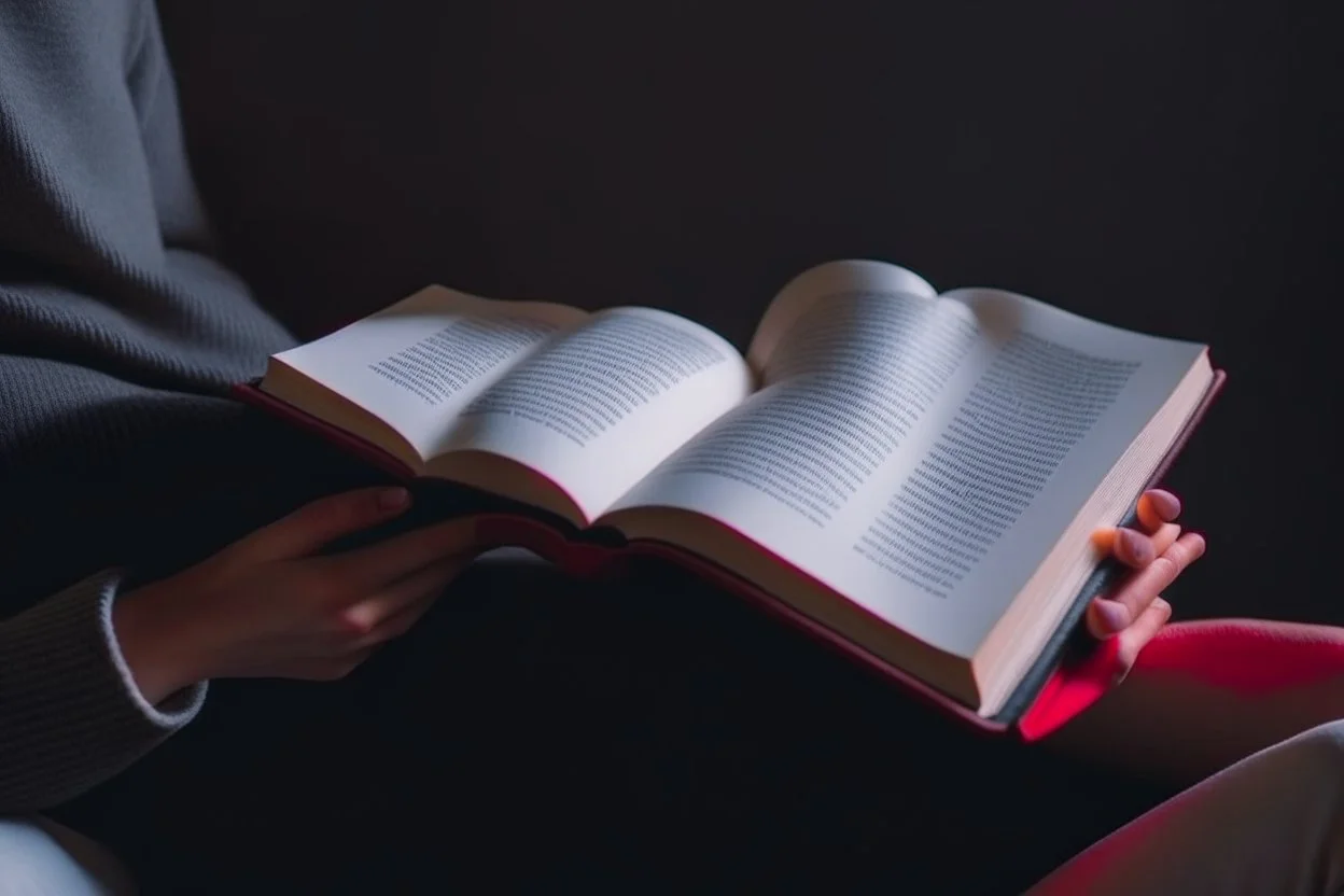 Someone reading a 4K book.