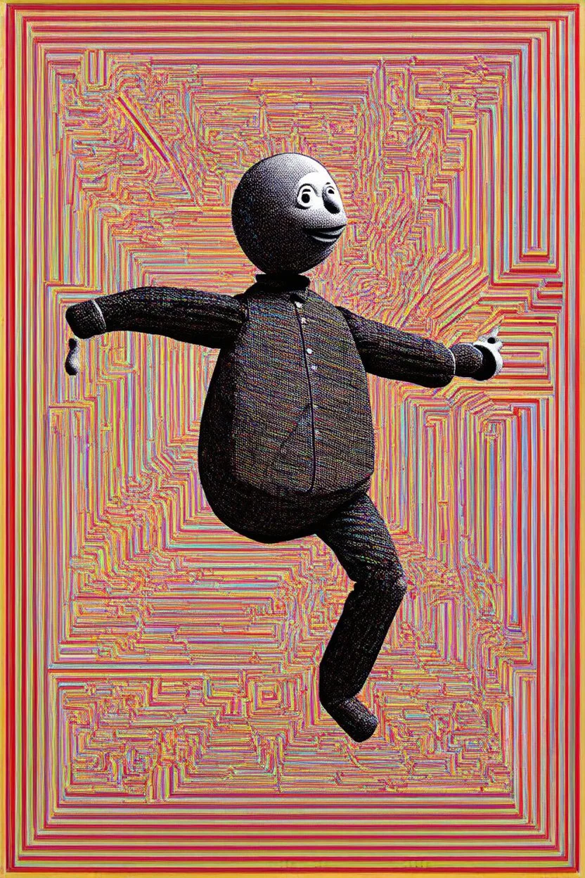 a puppet dancing to the tune of their own ghost; Analytic Cubism; Philip Guston; neo-surrealistic optical art