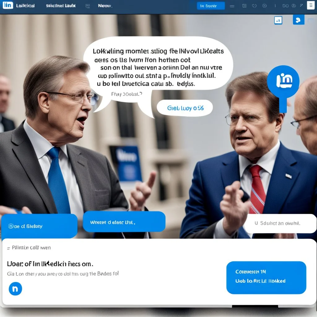Political debate on Linkedin.