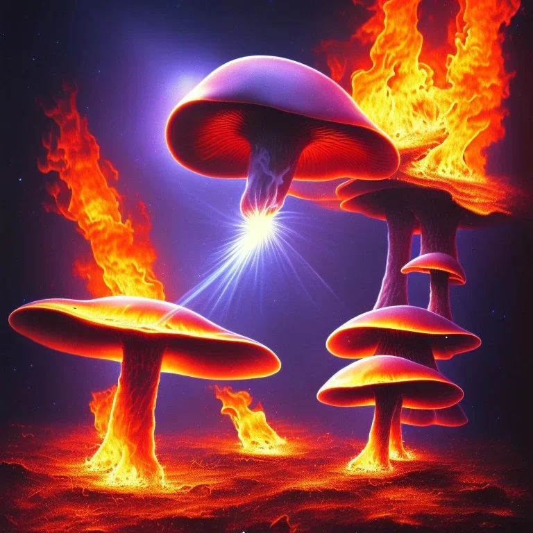 Chronal mass ejection from mushroom fire