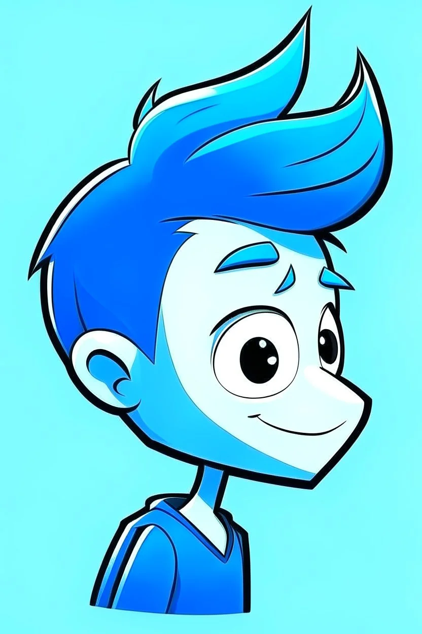 blue cartoon profile picture