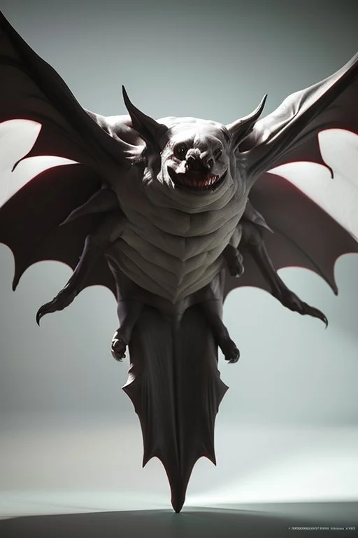 giant bat creature,soft color, highly detailed, unreal engine 5, ray tracing, RTX, lumen lighting, ultra detail, volumetric lighting, 3d, finely drawn, high definition, high resolution